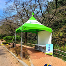 [미승텐트] 몽골텐트 2m x 2m (벽면별도) 몽골천막 행사용천막 이동식천막 그늘막천막, 갈색