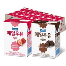 UK 매일 초콜릿 딸기우유 200mlX24팩 쵸코 초큐 생 딸기 팩 우유 추천, 매일 초콜릿우유 200mlx24팩