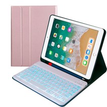 아이패드백라이트 블루투스 키보드 케이스, 로즈핑크