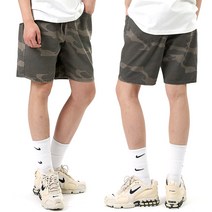 비브레이커스 남성 밴딩 워시드 카모 쇼츠 반바지 AM3001