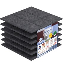 AutoGo 작업실 아파트 현관문 벽 접착형 폴리에스터 방음벽 방음재 흡입재 셀프재단 방풍 방음보드 30*30 한세트 6P, 챠콜, 6개, 9 그리드