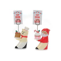 TL_CTT005 미니어처 x-mas 케익 메모꽂이 케익장식, 흰곰