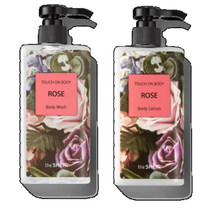 터치 온 바디 로즈 바디 워시+로션 300ml+300ml