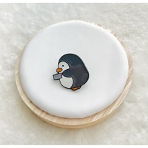 [달동네공방] 칼 든 펭귄 2종 뱃지 브로치 귀여운 패션소품 캐릭터 뱃지