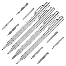 Anteiwa Scribe Tool 텅스텐 카바이드 스크라이버 마킹 도구 자석 및 클립 포함 추가 4개의 교체 마킹 팁 조각 펜 2팩 알루미늄 에칭 기계공 펜 유리/세라믹/금속용, Original