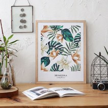달팽이리빙 아이엠 액자 테이블 M, 뉴 몬스테라