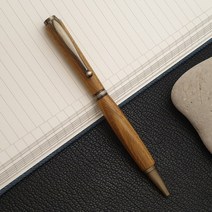 나모 리그넘 앤틱 볼펜 유창목 이니셜 각인 무료 고급 수제 볼펜, 한글 3, 1개, 원목 케이스