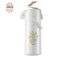 JINUS 대용량 코끼리보온병 마호병 크리스마스 연말 겨울 라면 끓이는 보온병 압착 버튼형, 2.5L-리틀데이지 프레스바