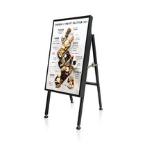 ZALCOM ZEM-320A 32인치 메탈 이젤형DID USB타입 카페입간판 반복재생 타이머 디지털 사이니지, (USB타입) - 32형 메탈 이젤DID