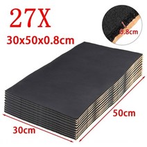 차량용 차음 방음 흠음 단열 재 30x50cmx10mm 자동차 사운드 앰프 코튼 사운드 데드너 데드닝 엔진 방화벽 매트 소음 보닛 918pcs, 27개30x50x0.8cm