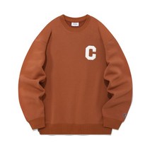국내매장 정품 커버낫 COVERNAT C 로고 맨투맨 브라운