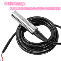 스마트 수위 센서 물 탱크 액체 깊이 레벨 미터 0-5M 범위 4-20Ma 0-10V Rs485 출력, 03 3m range 5m cable_04 RS485