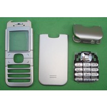 노키아 6030 블랙 실버에 대한 새로운 전체 휴대 전화 하우징 커버 케이스 키패드, 한개옵션1, 01 silver