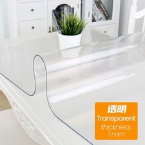 비트라테이블 PVC 투명 식탁보 방수 내유성 데게 부드러운 유리 실리콘 직사각형 테이블 매트, Transparent+80x100cm