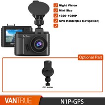 어라운드뷰 후방 사이드 카메라 Vantrue-N1 프로 대시 캠 1.5인치 미니 자동차 DVR 카메라 1080P 비디오 레, 03 N1P-GPS_02 64G