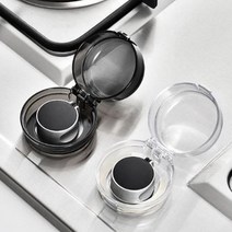 다파요 투명 블랙 주방 오븐 스위치 보호뚜껑 손잡이 가스 스토브 보호 커버 가스렌지 다이얼 안전커버, 투명블랙, 6P