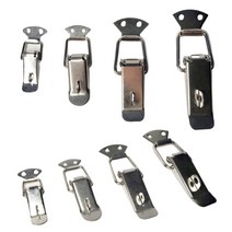 다용도 스텐 매미 고리 잠금 장치 철물 고정 클램프 버클 수화물 상자 배달통 자ㅔ작 수리 교체 부속 부자재 걸고리 잠금쇠 74mm, 104mm