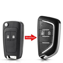 KEYYOU 개조 2345 BTN 뷰익 리모트 키 셸 케이스 쉐보레 크루즈 에피카 카마로 오펠 복스홀, For Chevrolet+Modified 2 Butto