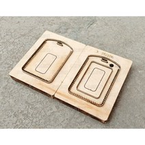 네임택 이름표 수화물표 가죽공예 커팅 몰드 110x75mm, 고급 칼날 (봉제선)