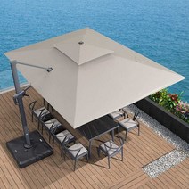 대형 파라솔 그늘막 테라스 카페 인테리어 각도조절, 3.5미터  남색