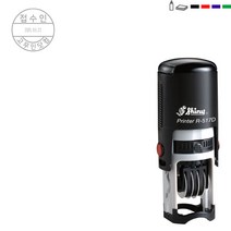 고무인닷컴 도장파닷컴 날짜회전인 지름17mm 주문제작 자동스탬프, 초록