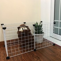 강아지울타리 대형견 마당 견사 야외 펜스 반려견 실내 휴대용 diy 애완 동물 동물, 문이 없는 흰색, 10개, 협력사