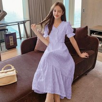 봄 여름 원피스 휴양지 비치 휴양지 넥라인 원피스 쉬폰 여름 봄 스커트 바닷가 해외 바캉스