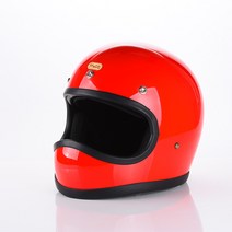 오더봇 티티앤코 TT&CO 토커터 풀페이스 소두핏 클래식 바이크 스쿠터 베스파 할리 데이비슨 하이바 티티엔코, 레드, L