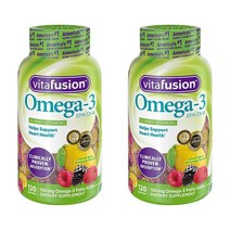 Vitafusion 비타퓨전 오메가3 베리 레몬에이드 구미 120정 2팩 Omega 3