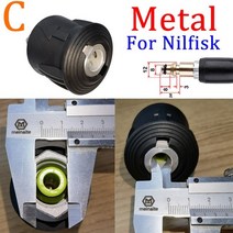고압 가정용 휴대용 세척기 세차기 Roue 청소기 parkside karcher lavor nilfisk 세차 청소 액세서리 용 호스 커넥터 연결, Nilfisk 금속용