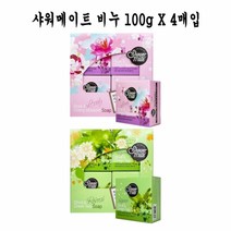 샤워 메이트 비누 4입(체리 블로썸 올리브앤 그린티) -D, 올리브앤그린티