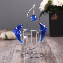 밸런스 진자운동 키네틱 아트 인테리어 모형 미니 블루 돌고래 스윙 영구 악기 금속 공예