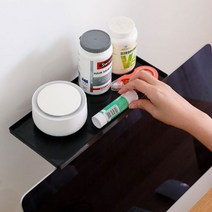 무타공브라켓 사운드바 벽걸이티비 브라켓 선반 셋톱박스 거치대, 초간단 미니선반_블랙