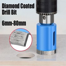 6mm80mm 다이아몬드 코팅 드릴 비트 대리석 세라믹 타일 화강암 유리 돌 구멍 톱 드릴링 절단 오프너, [10] 25mm, 10 25mm