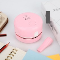 핫데스크 미니 진공 청소기 키보드 클리너 휴대용 학교 교실 사무실용, 01 Pink
