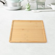 썸띵 사각 손잡이 대나무 쟁반 서빙 카페 디저트 브런치 우드 나무 트레이