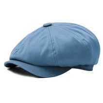 BOTVELA 남성용 뉴스보이 플랫 캡 100% 코튼 게츠비 아이비 골프 캐비 모자 브라운 7 7/8, 7 1/8, Light Blue