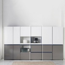 기타 바보사랑[마전동상회]킨포크 주방수납장 높은 전자레인지 선반 원목렌지대 렌지선반[무료배송], 연그레이화이트