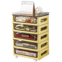 사무용 이동식 보조서랍장 사무실용품 탕비장 다이, 흰색 - 6단 - A4