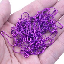 대바늘 숏팁 모사용 코바늘 뜨개질 뜨개용품 뜨개질바늘 세트 100Pcs 브로치 안전 핀 마커 Hangtag 전구 조롱박 플라스크 모양 크로스 홀더 DIY 바느질 키트 공예 21m, 06 Purple