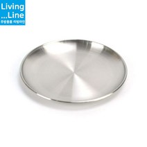 KT 스텐 원형 플레이트 스텐레스 샤틴 무광 고급 접시 과일 간식 빵 베이커리 브런치 플레이트 업소용 카페 레스토랑 중국집 분식 식기 한식 일식, ★20호(20cm)☆