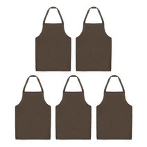 손님용 목걸이형 앞치마 6컬러 [식당용/주방용/위생용/목걸이형/미니 앞치마], 브라운, 5개