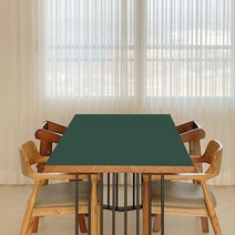 쾌청 양면 가죽 식탁보 방수 캠핑 테이블보 4인 6인용, 80x140, 블랙/그린