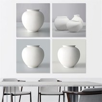셀러허브 부자되는 달항아리 백자 도자기 액자 4종 3호 22x22cm, 1번／프레임액자(골드)