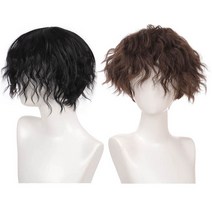 남자 파마 가발 펌 스타일 웨이브 미용 패션 코디, onesize, 내츄럴블랙_onesize