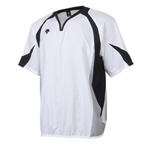 데상트 [DESCENTE] SN311WWB81 반팔 바람막이 (화이트/블랙)