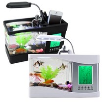2010B USB 물멍 아쿠아 인테리어 열대어 구피 거북이 우파루파 키우기 미니 어항 아쿠아리움 수족관 세트