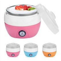 꾸덕한그릭요거트만들기 1l 요구르트 제조기 가정용 전기 자동 요구르트 diy 제조기, 분홍색