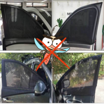 올뉴카니발 뒷유리차량용가리개 방충망 차박커튼 자동차트렁크 자동차 햇볕차단 햇빛가리개, 쿨쉐이드 풀커버 뒷열(XL)2P