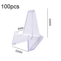 이젤 2550100pcs 디스플레이 스탠드 투명 아크릴 작은 이젤 카드 기념 동전 홀더 랙 컬렉션 홈